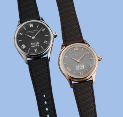 Two elegant watches featuring Roman numerals on their dials, showcasing classic design and timeless style.