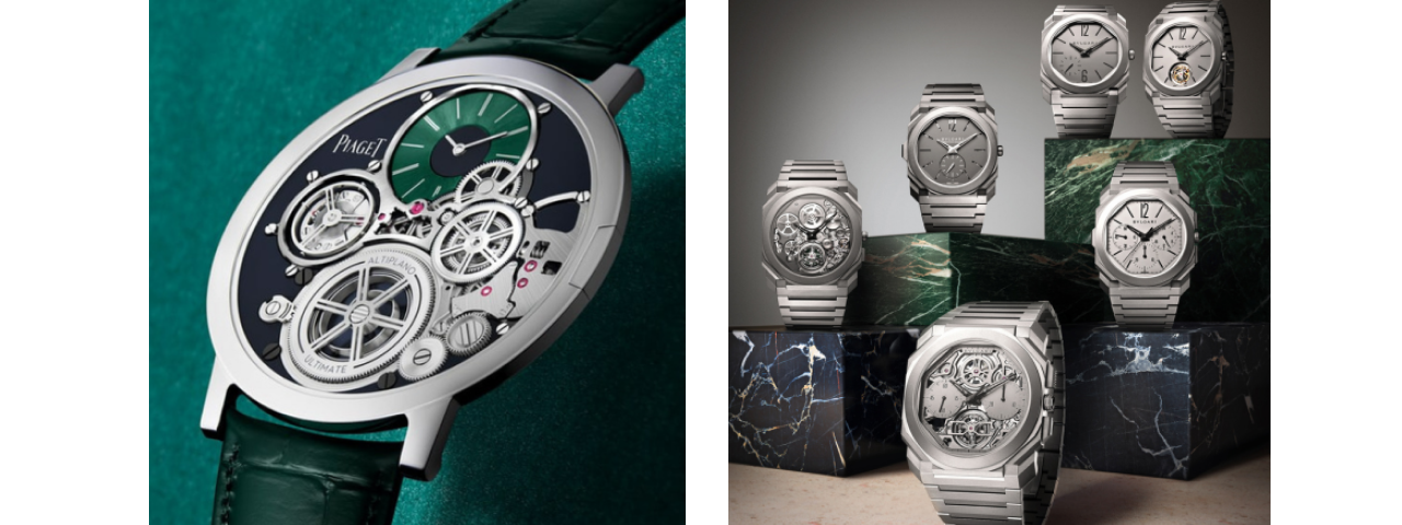 Two images: one showcasing a single watch highlighting its design, and the other featuring a collection of watches displayed together, illustrating a variety of styles