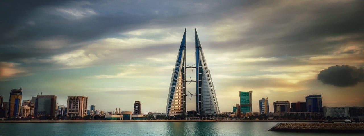 A stunning view of Bahrain's most iconic landmark building.