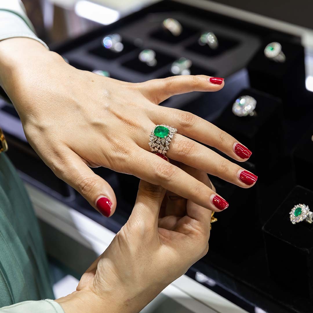 Yellow Gold Bangles with Rubies, Emeralds & Precious Stones